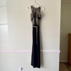 Women’s black and silver Romper